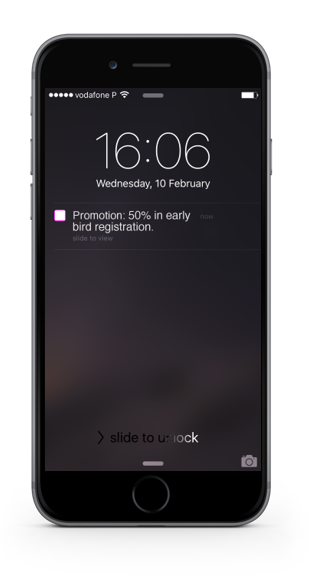 Communicate with push notifications