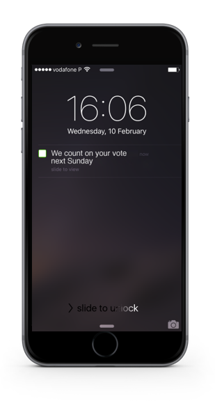 Communicate with push notifications