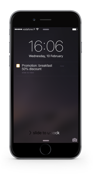 Contact with push notifications