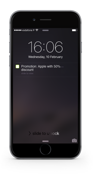 Contact with push notifications