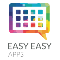 Logomarca Easy Easy Apps Vertical Cinza