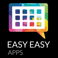 Logomarca Easy Easy Apps Vertical Branco
