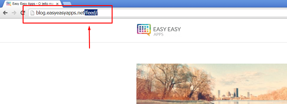 Construção do URL da feed RSS do Blog da Easy Easy Apps