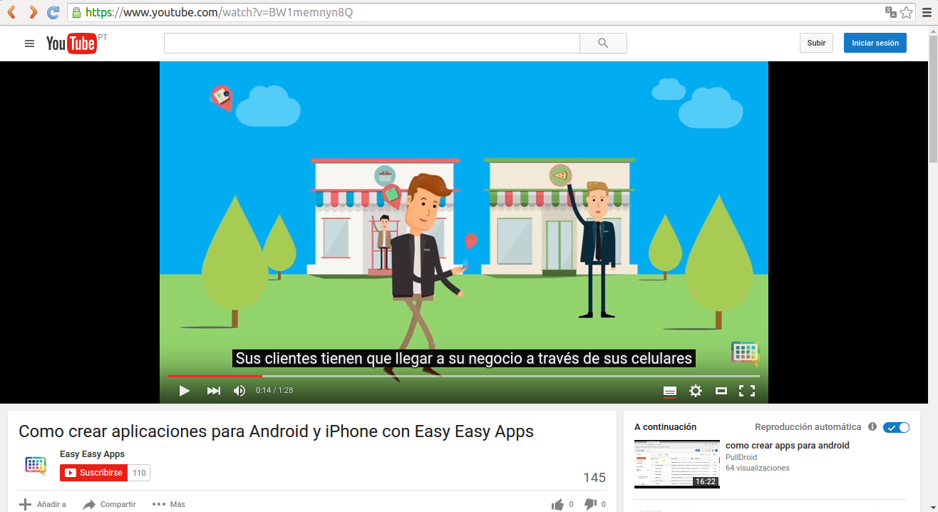 página de Youtube Easy Easy Apps